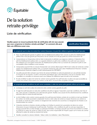 Télécharger la page couverture du document Liste de vérification de la solution retraite-privilège.