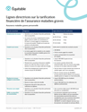 Télécharger la page couverture du document Lignes directrices sur la tarification financière de l’assurance maladies graves.