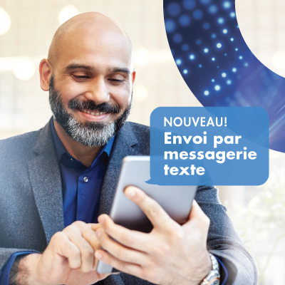 L’envoi des mises à jour des propositions par messagerie texte est offert