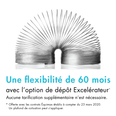 À venir le 23 mars 2020 – des améliorations au produit Équimax qui comprennent une flexibilité de 60 mois pour effectuer des paiements supplémentaires