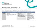 Télécharger la page couverture du document Aperçu détaillé de l'assurance vie.