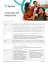 Télécharger la page couverture du document Assurance vie temporaire – Sommaire.