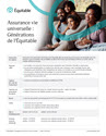 Télécharger la page couverture du document Assurance vie universelle : Générations de l’Équitable.