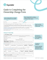 Download cover image for file Guide to Completing an Ownership Change Form